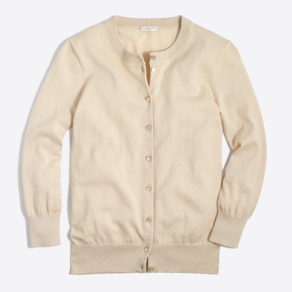 cream coloured cardigan